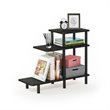 Pemberly Row Turn-N-Tube Wood 3-Tier Sofa Side Table in Espresso/Black
