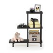 Pemberly Row Turn-N-Tube Engineered Wood 3-Tier Tall Sofa Side Table in Espresso