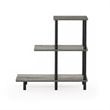 Pemberly Row Turn-N-Tube Engineered Wood 3-Tier Tall Sofa Side Table in Oak Gray