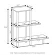Pemberly Row Turn-N-Tube Engineered Wood 3-Tier Tall Sofa Side Table in Oak Gray