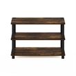 Pemberly Row Turn-S-Tube 3-Tier Shoe Rack in Amber Pine/Black