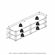 Pemberly Row Turn-S-Tube Wood 3-Tier Shoe Storage Rack in Dark Brown/Black