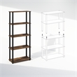 Pemberly Row Turn-S-Tube 3-Tier Shelf Display Rack in Amber Pine Set of 2