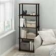 Pemberly Row Turn-S-Tube 3-Tier Shelf Display Rack in Amber Pine Set of 2