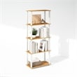 Pemberly Row Turn-S-Tube 3-Tier Shelf Display Rack in Beech Set of 2