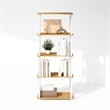 Pemberly Row Turn-S-Tube 3-Tier Shelf Display Rack in Beech Set of 2