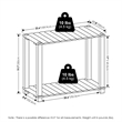 Pemberly Row 2-Tier Turn-N-Tube Indoor Outdoor Plant Shelf Natural/Black