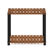 Pemberly Row 2-Tier Turn-N-Tube Indoor Outdoor Plant Shelf Natural/Black