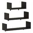 Pemberly Row Bedroom Decor Wall Mounted Floating Display Shelves in Set of 3