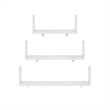 Pemberly Row Bedroom Decor Wall Mounted Floating Display Shelves in Set of 3