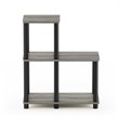 Pemberly Row Turn-N-Tube Wood Accent Decorative Shelf in French Oak Gray/Black