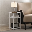 Pemberly Row 3-Tier Turn-N-Tube End Table in 1-Pack in White