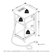 Pemberly Row 3-Tier USB and Type-C Charging Port Open Storage Side Americano
