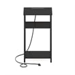 Pemberly Row 3-Tier USB and Type-C Charging Port Open Storage Side Americano