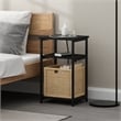 Pemberly Row 3-Tier USB and Type-C Charging Port Open Storage Side Americano