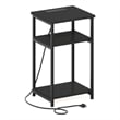 Pemberly Row 3-Tier USB and Type-C Charging Port Open Storage Side Americano