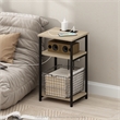 Pemberly Row 3-Tier USB and Type-C Charging Port Open Storage Bauhaus Oak