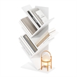 Pemberly Row Bookshelf 5-Tier Floor Standing Bookcase in White