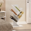 Pemberly Row Bookshelf 5-Tier Floor Standing Bookcase in White