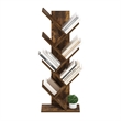 Pemberly Row Bookshelf 7-Tier Floor Standing Bookcase in Amber Pine
