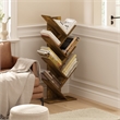 Pemberly Row Bookshelf 7-Tier Floor Standing Bookcase in Amber Pine