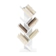 Pemberly Row Bookshelf 7-Tier Floor Standing Bookcase in White