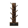 Pemberly Row Bookshelf 7-Tier Floor Standing Bookcase with Amber Pine/Black