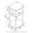 Pemberly Row 3-Tier Turn-N-Tube End Table in 2-Pack in Amber Pine/Black