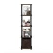 Pemberly Row Turn-N-Tube Wood 5-Tier Decorative Shelf in Columbia Walnut/Black