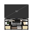 Pemberly Row Contemporary Corner TV Stand TV up to 55 Inches in Espresso