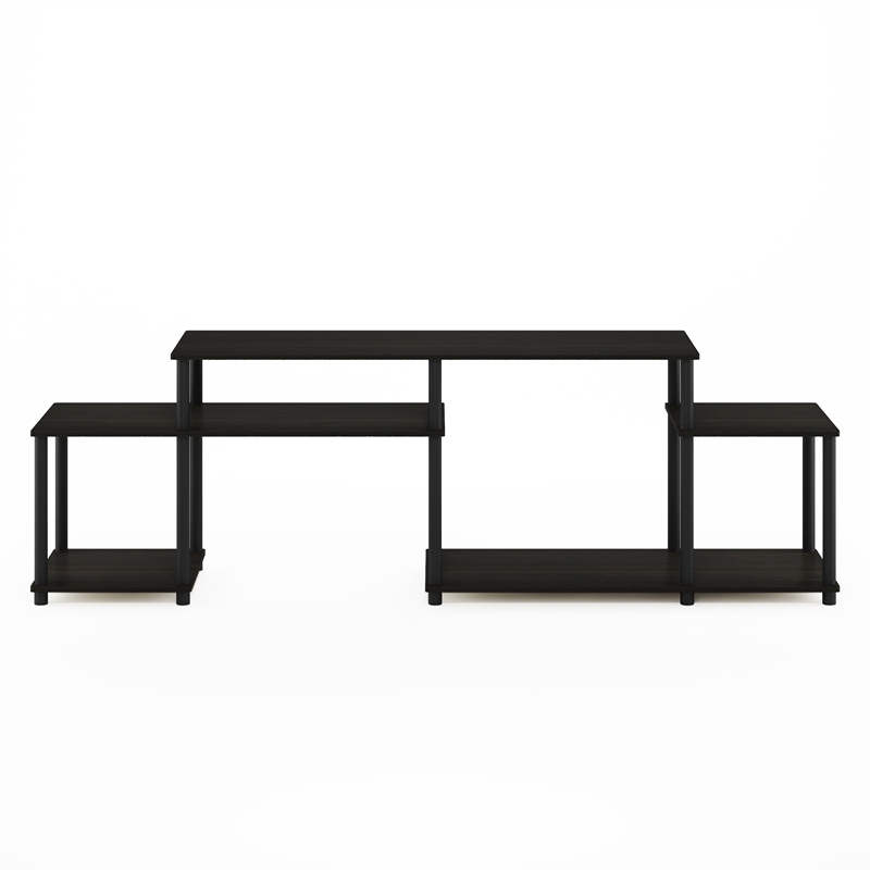 Pemberly Row Turn-N-Tube Handel TV Stand for TV up to 55-inch in Espresso/Black