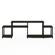 Pemberly Row Turn-N-Tube Handel TV Stand for TV up to 55-inch in Espresso/Black
