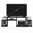 Pemberly Row Turn-N-Tube Handel TV Stand for TV up to 55-inch in Espresso/Black