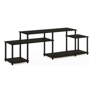 Pemberly Row Turn-N-Tube Handel TV Stand for TV up to 55-inch in Espresso/Black