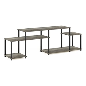 Pemberly Row Turn-N-Tube Handel TV Stand for TV up to 55&quot in French Oak/Black