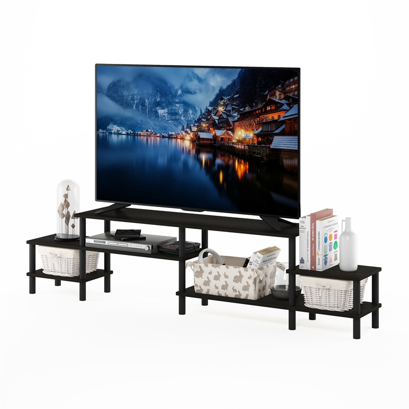 Pemberly Row Turn-N-Tube Entertainment Center for TV up to 60 Espresso/Black