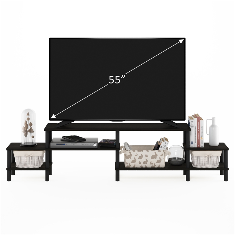 Pemberly Row Turn-N-Tube Entertainment Center for TV up to 60 Espresso/Black