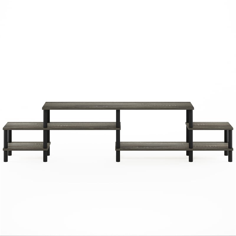 Pemberly Row Turn-N-Tube Entertainment Center for TV up to 60 French Oak/Black