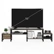 Pemberly Row Turn-N-Tube Entertainment Center for TV up to 60 French Oak/Black