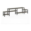 Pemberly Row Turn-N-Tube Entertainment Center for TV up to 60 French Oak/Black