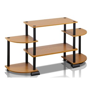 Pemberly Row Turn-N-Tube Wood TV Entertainment Center for TV up to 25&quot in Cherry