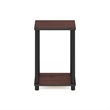 Pemberly Row Turn-N-Tube Haydn Engineered Wood End Table in Dark Cherry/Black
