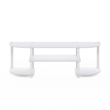 Pemberly Row Turn-S-Tube Wide TV Entertainment Center in White