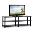 Pemberly Row Turn-S-Tube No Tools 3-Tier Entertainment Dark Cherry/Black