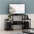 Pemberly Row Turn-N-Tube Entertainment Center with Bamboo Espresso/Black