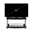 Pemberly Row Turn-N-Tube 2-Tier Elevated TV Stands in Stainless Steel Tubes