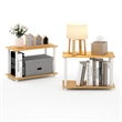 Pemberly Row Turn-N-Tube Wood 2-Tier Shelves End Table Set in Natural (Set of 2)