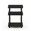 Pemberly Row Turn-N-Tube Wood 3-Tier Shelf with Classic Tubes in Espresso/Black