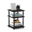 Pemberly Row Turn-N-Tube Wood 3-Tier Shelf with Classic Tubes in Espresso/Black
