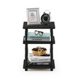 Pemberly Row Turn-N-Tube Wood 3-Tier Shelf with Classic Tubes in Espresso/Black